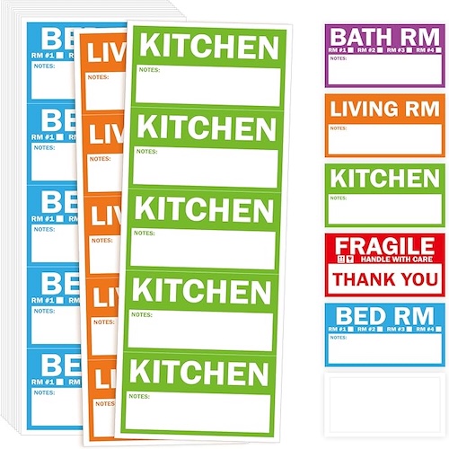 Color coded moving labels